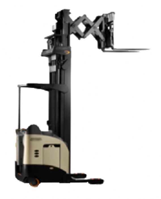 MONTACARGA DE PASILLO ANGOSTO ELECTRICO DOBLE REACH 3000 LBS.,